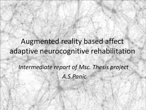 Virtual reality based affect adaptive neurocognitive rehabilitation
