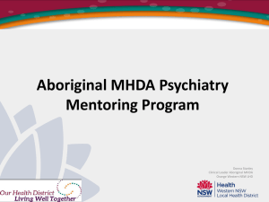 Aboriginal Psychiatry Mentoring Program - Donna