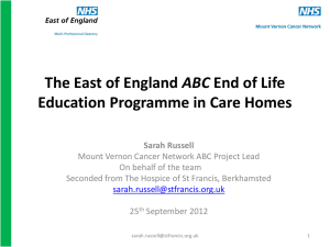 The ABC End of Life Education Programme in Care Homes