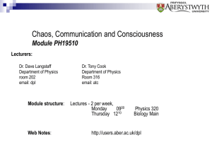 Chaos, Communication & Consciousness