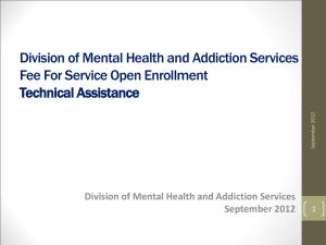 Division of Mental Health & Addiction Services