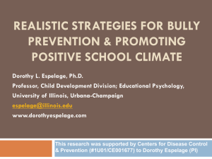 Realistic Strategies for Bully Prevention & Promoting Positive School