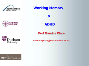 Working Memory in Patients with ADHD