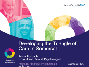 Developing the Triangle of Care in Somerset