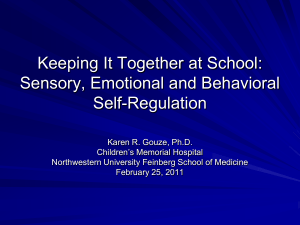 Keeping It Together at School: Sensory, Emotional and