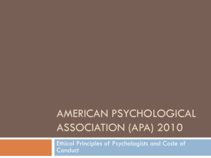 American Psychological Association (APA) 2010