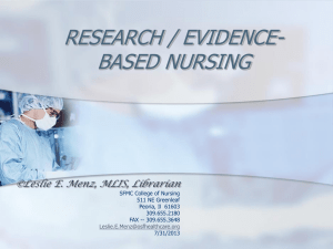 Research - Saint Francis Medical Center College of Nursing