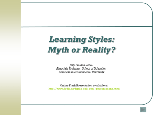 Learning Styles and Generational Differences