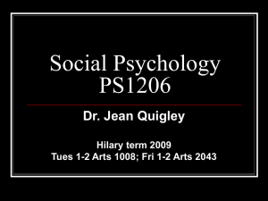 Lecture 1 - School of Psychology