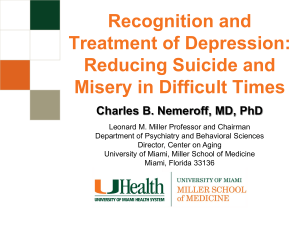Recognition & Treatment of Depression