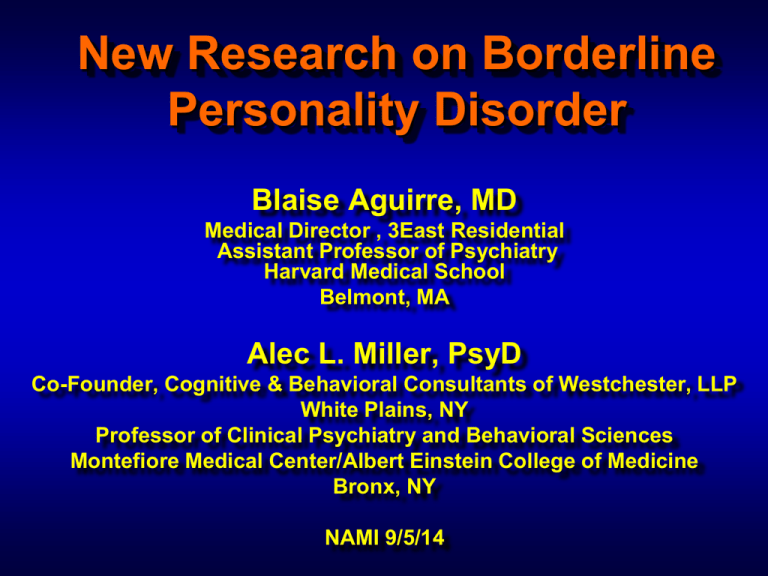 new research on borderline personality disorder