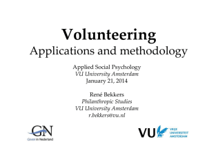 Volunteering - Rene Bekkers
