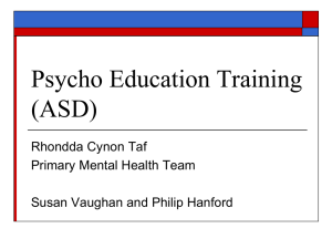 Psycho Education Training ASD Exeter Conference S