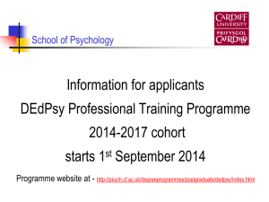 Professional Training - School of Psychology