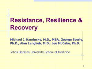 Lessons Learned about Resiliency & Resistance