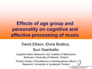 Effects of age group and personality on cognitive and affective