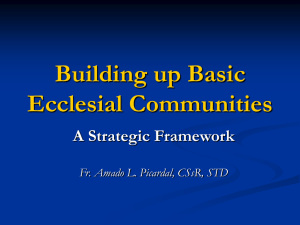 Building Up BECs - Website of Fr. Amado Picardal, CSsR