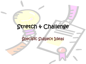 Stretch & Challenge – Subject Specific Resources