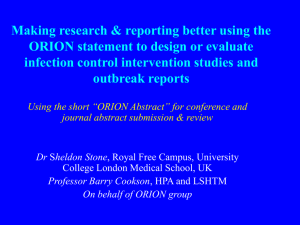 The ORION statement: Guidelines for transparent reporting of