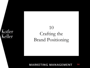 ch 10 CRAFTING THE BRAND POSITIONING