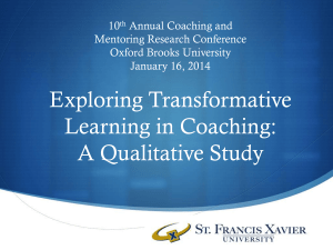 Transformative Learning & Coaching