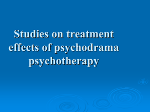Studies in Treatment Effects of Psychodrama Therapy Ordered