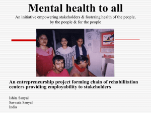 Mental health to all An initiative empowering