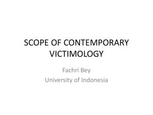SCOPE OF CONTEMPORARY VICTIMOLOGY