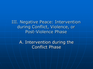 IIIA.Negative Peace - Society for the Study of Peace, Conflict
