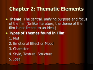 Chapter 2- Thematic Elements