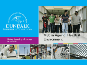 Myles Hackett MSc Ageing Health & Envoirnment: Innovative