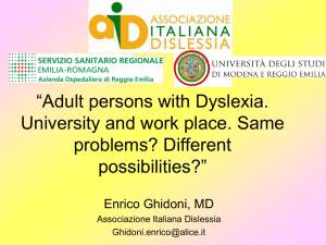 Adult persons with Dyslexia - European Dyslexia Association