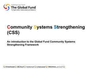Community Systems Strengthening