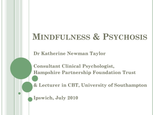 K Newman-Taylor Minfdulness with psychosis - Ipswich
