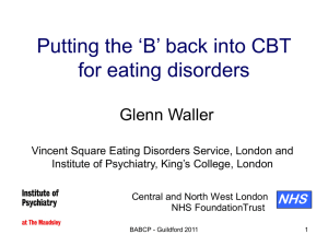 Glenn Waller - BABCP Conference