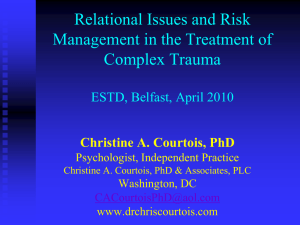 Responsible Practice: Risk Management for Trauma Therapists