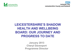 January 2013 - Leicestershire County Council