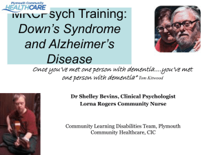 Down`s Syndrome and Alzheimers