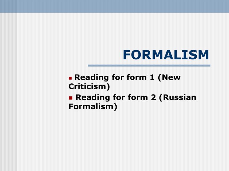 russian formalism essay