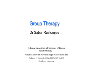 GROUP THERAPY - Australian Association of Group Psychotherapists