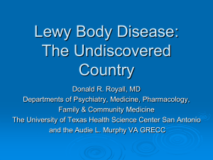 Lewy Body Lesions - GRECC Audio Conferences