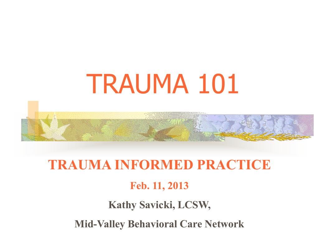 presentations on trauma