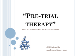 Pre-Trial Therapy Workshop - counselling in prisons network