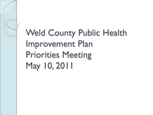 Prioritization Meeting Slides - Colorado Health and Environmental