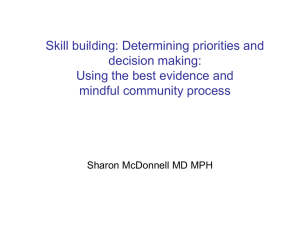 Skillbuilding priority setting