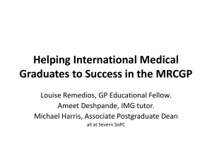 Helping International Medical Graduates to