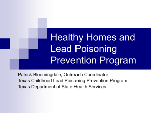 Healthy Homes and Lead Poisoning Prevention Program