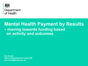 Mental health Payment by Results (PbR)