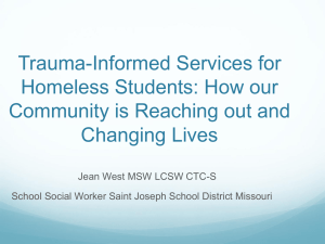 Trauma-Informed Services for Homeless Students