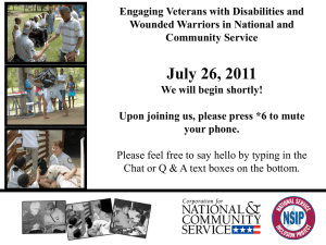 Engaging Veterans Presentation